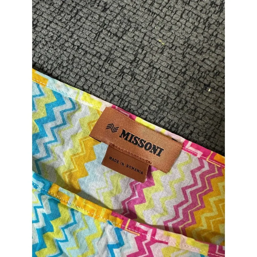 Missoni Kids Girls Multi-Colored Zigzag Beach Dress size 10 NWOT